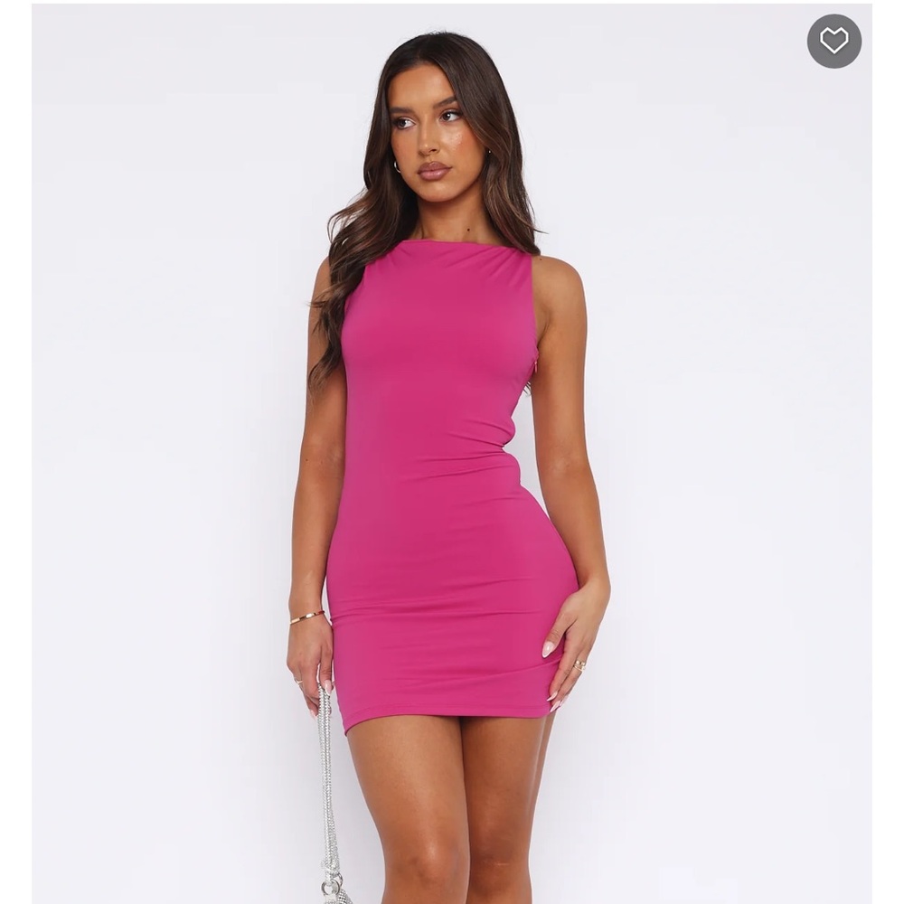 White Fox Dreams Become Reality Mini Dress Raspberry